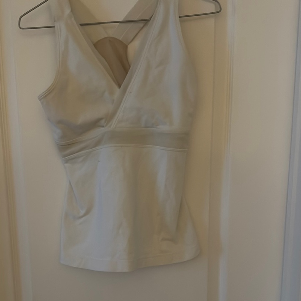 2 for $15 Lululemon black top White Sleeveless V-Neck Top